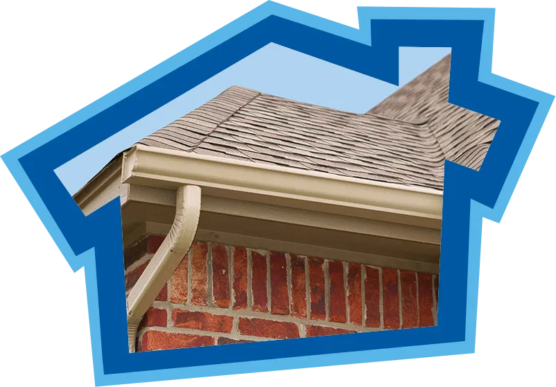 Professionally installed gutters on a home